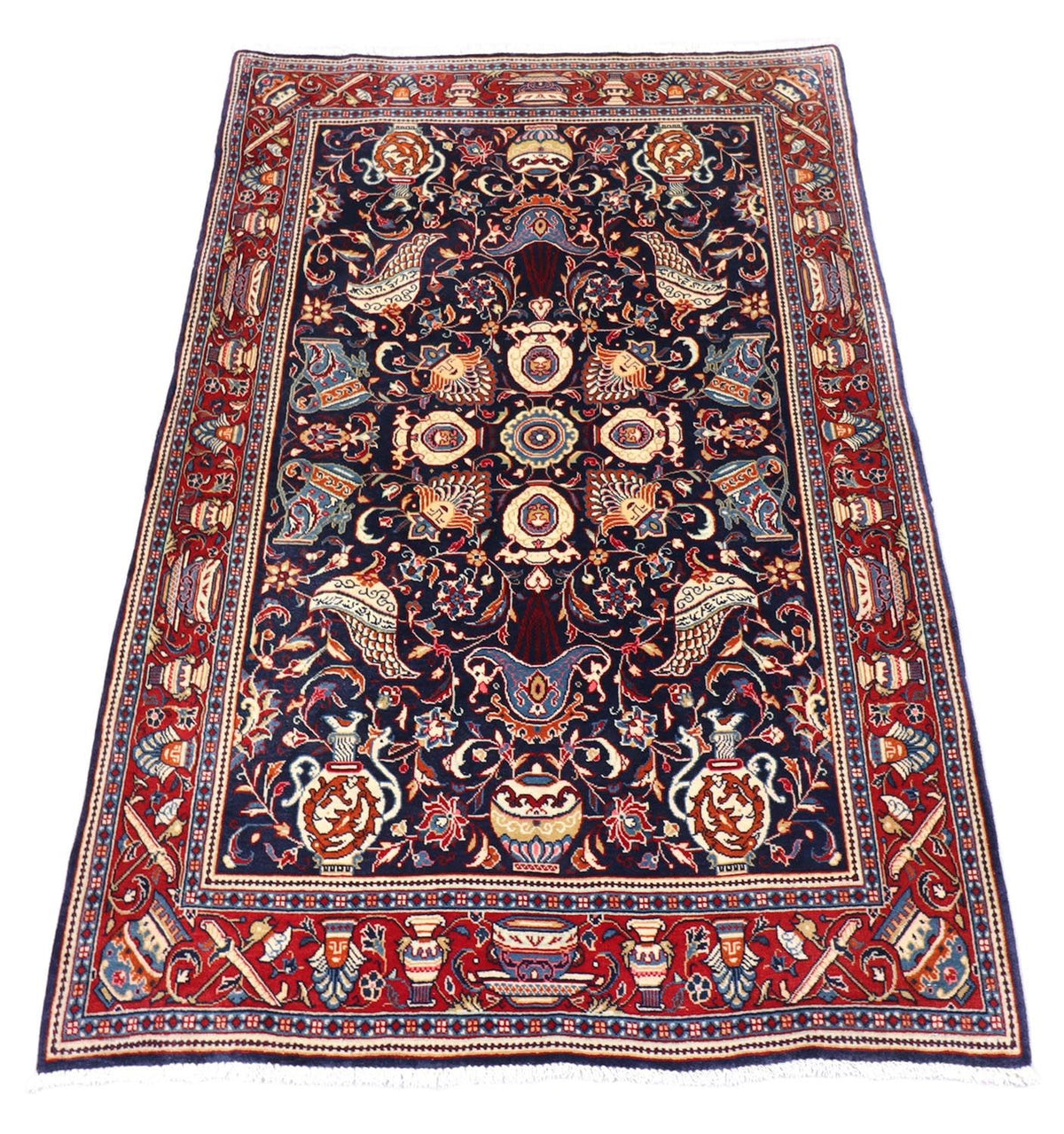 Tapis persan - Classique - 164 x 106 cm - bleu foncé