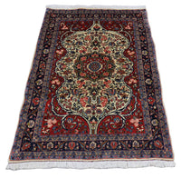 Tapis persan - Bidjar - 155 x 109 cm - bleu foncé