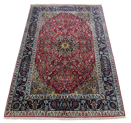 Tapis persan - Isfahan - Premium - 170 x 110 cm - rouge foncé