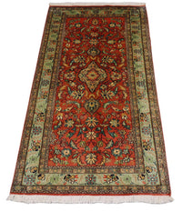 Tapis en soie - Soie du Cachemire - 153 x 80 cm - rouge