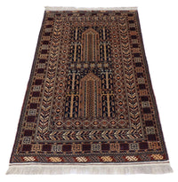Tapis Belutsch - 155 x 95 cm - noir