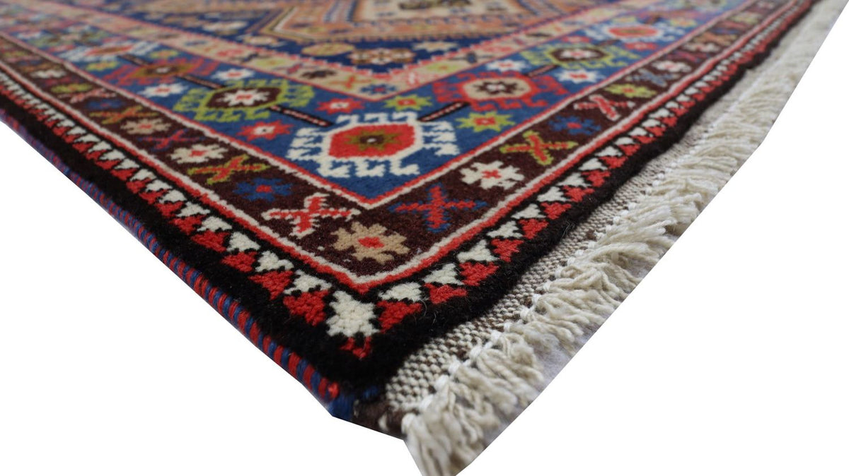 Tapis persan - Nomadic - 162 x 108 cm - bleu foncé