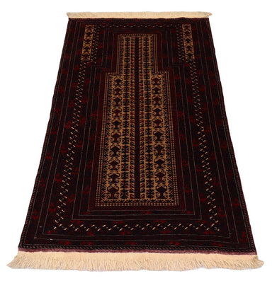 Tapis afghan - 120 x 80 cm - rouge foncé