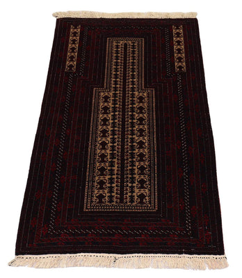 Tapis afghan - 150 x 95 cm - rouge foncé