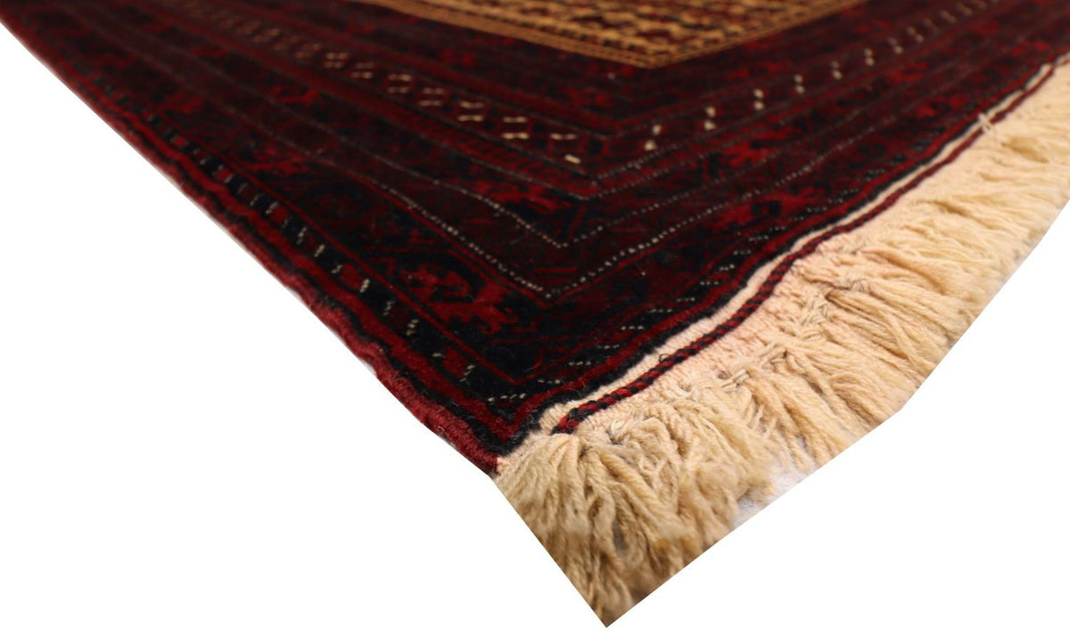 Tapis afghan - 150 x 95 cm - rouge foncé
