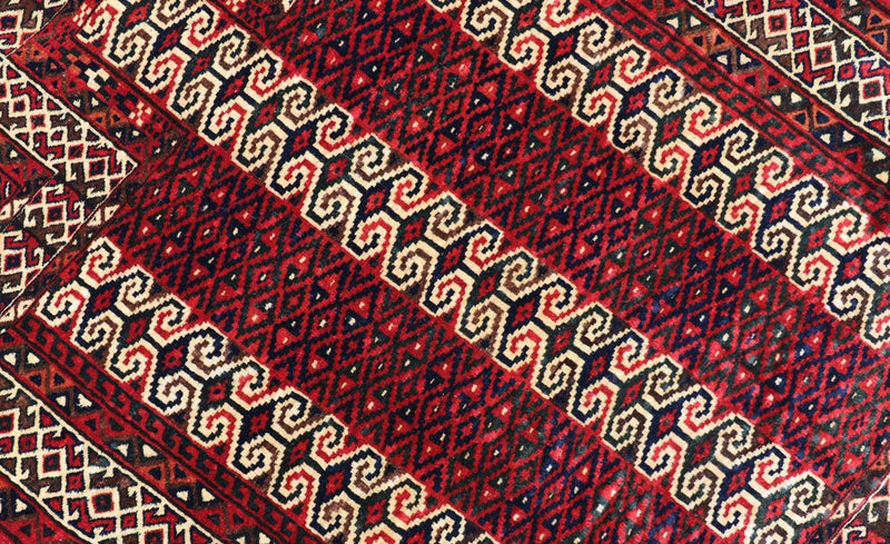 Tapis Belutsch - 116 x 95 cm - rouge foncé