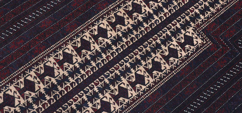 Tapis afghan - 150 x 95 cm - rouge foncé