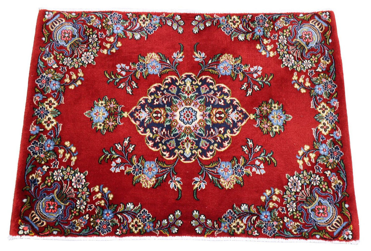 Tapis persan - Ghom - 98 x 70 cm - rouge