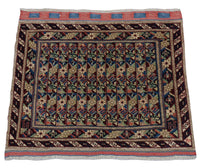 Tapis afghan - Boukhara - 75 x 56 cm - bleu