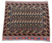 Tapis afghan - Boukhara - 75 x 55 cm - bleu