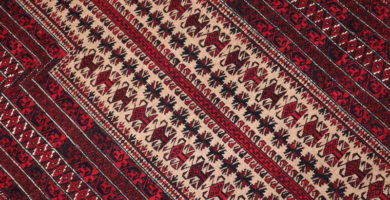 Tapis Belutsch - 120 x 80 cm - rouge foncé