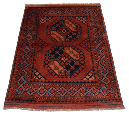 Tapis afghan - 120 x 92 cm - rouge