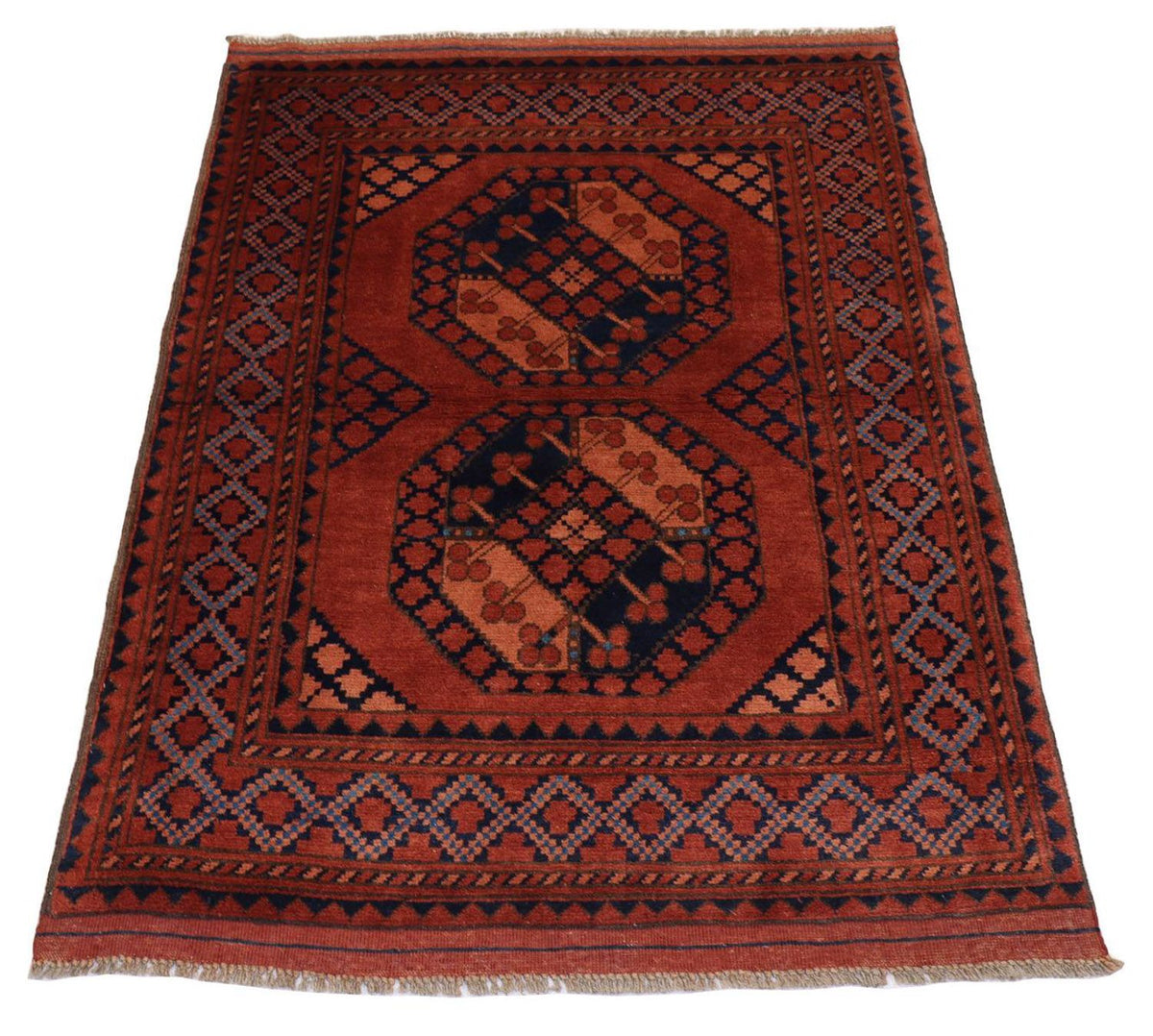 Tapis afghan - 120 x 92 cm - rouge