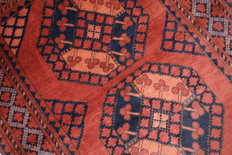 Tapis afghan - 120 x 92 cm - rouge