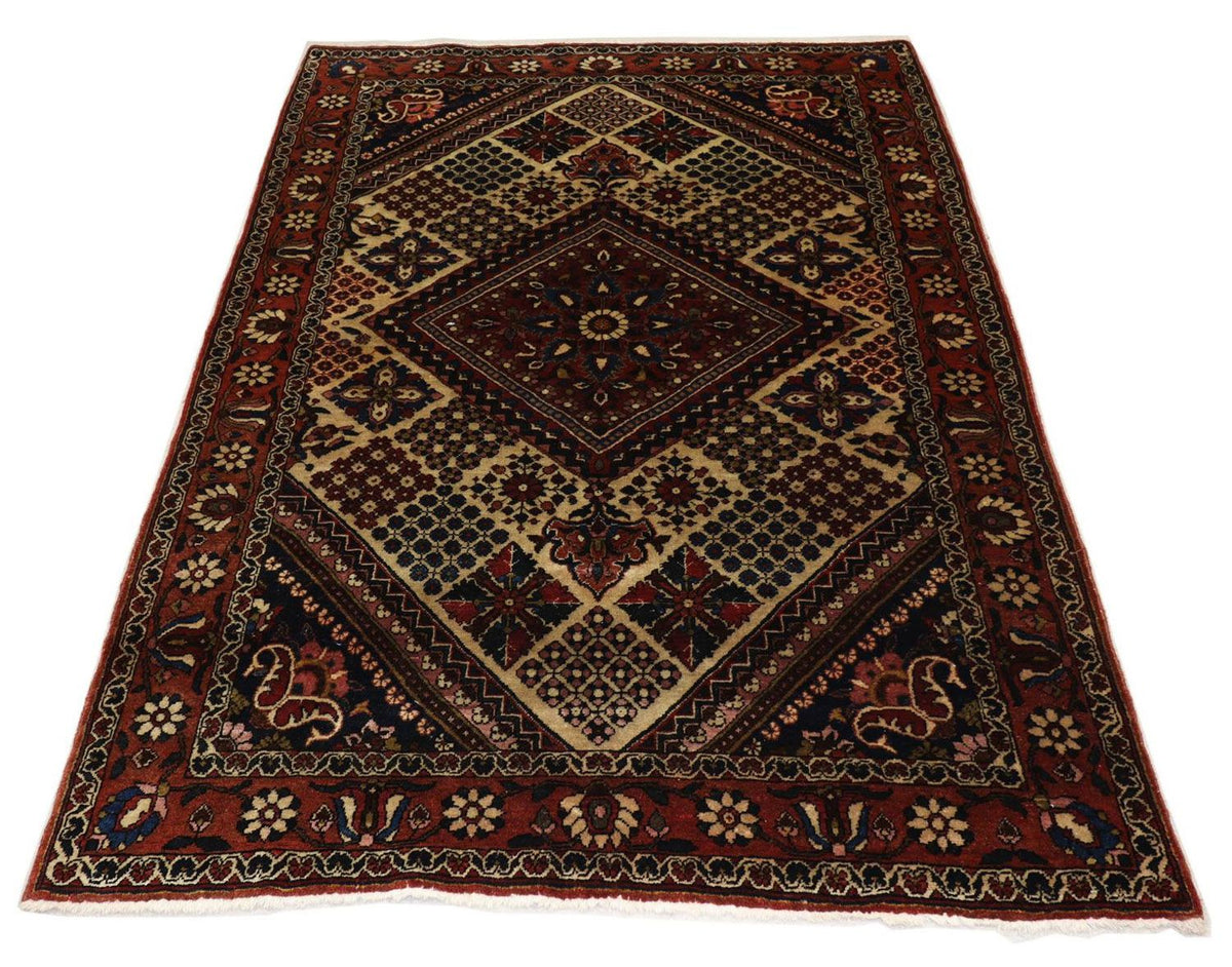 Tapis persan - Nomadic - 204 x 142 cm - rouge foncé