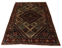Tapis persan - Nomadic - 204 x 142 cm - rouge foncé