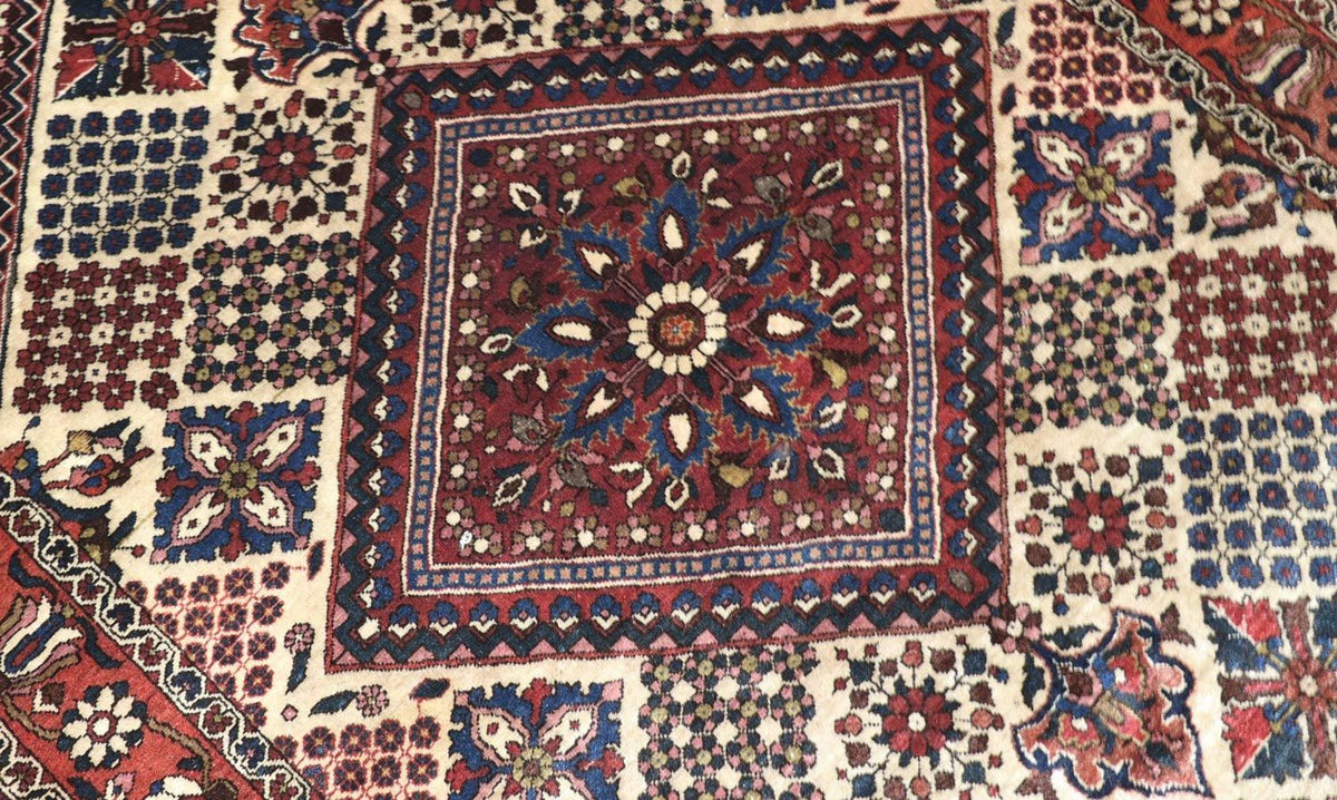 Tapis persan - Nomadic - 204 x 142 cm - rouge foncé