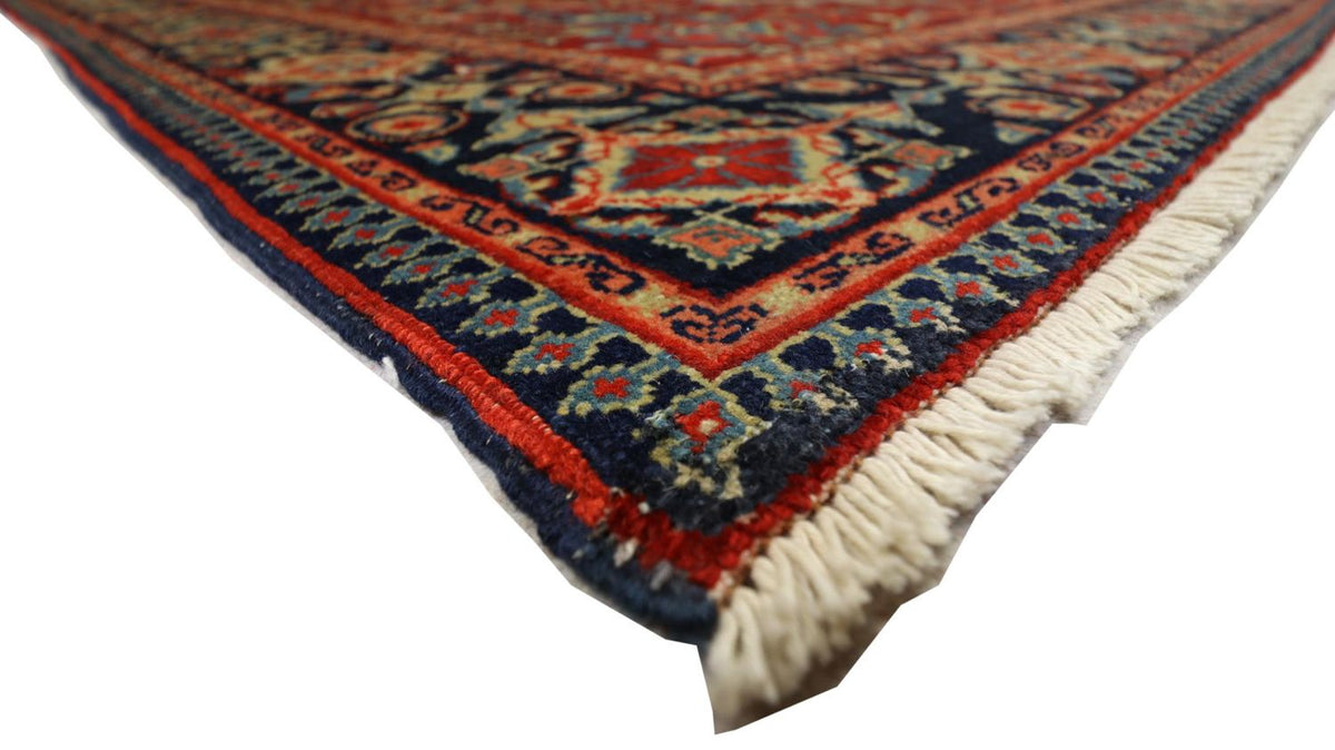 Tapis oriental - 205 x 139 cm - rouge foncé