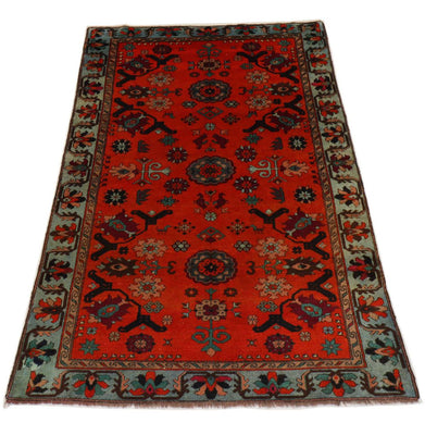 Tapis oriental - 210 x 133 cm - rouge foncé