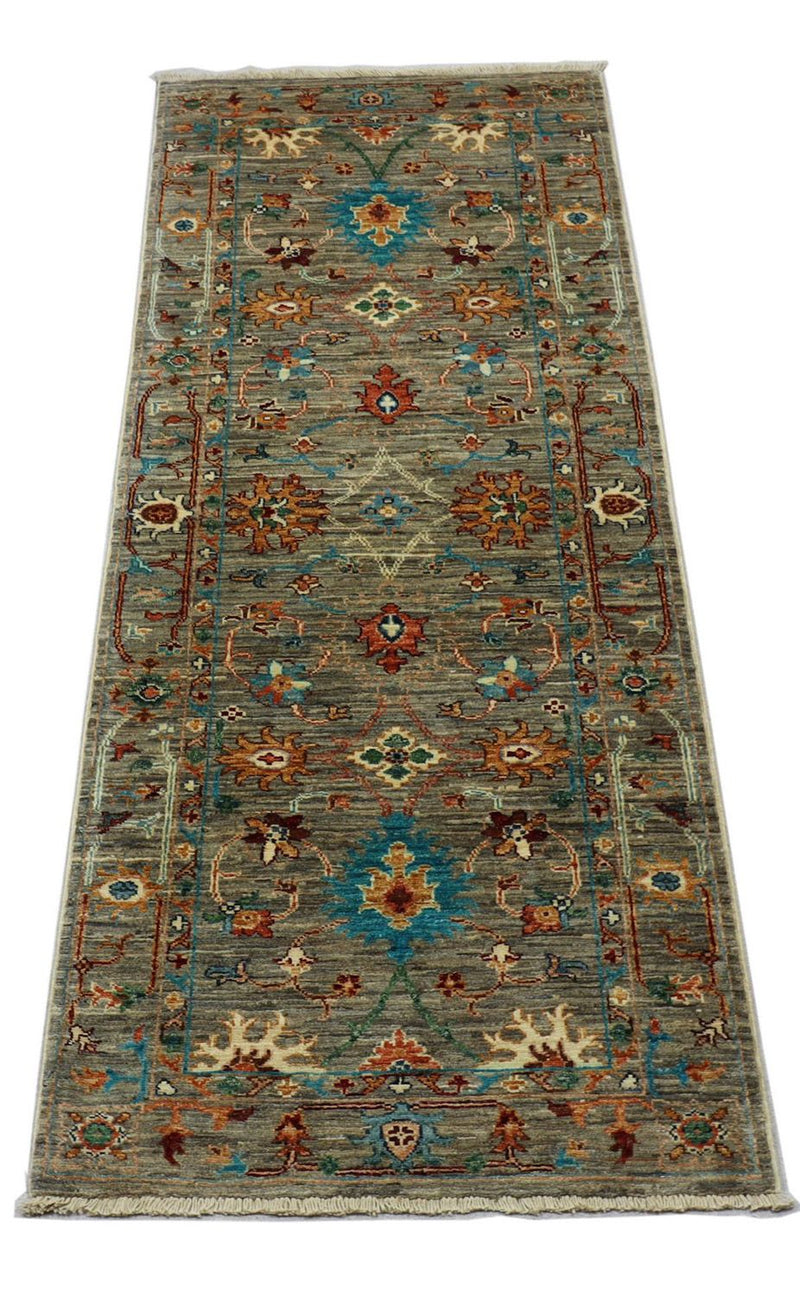 Tapis de couloir Tapis Ziegler - 201 x 77 cm - vert olive