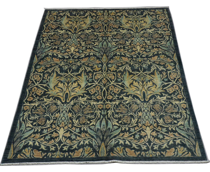 Tapis Ziegler - 229 x 172 cm - bleu pétrole