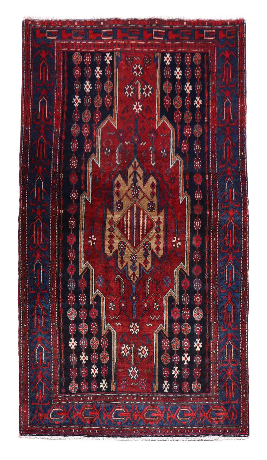 Tapis Gabbeh - Loribaft Persan - 243 x 133 cm - rouge