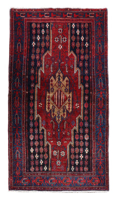Tapis Gabbeh - Loribaft Persan - 243 x 133 cm - rouge