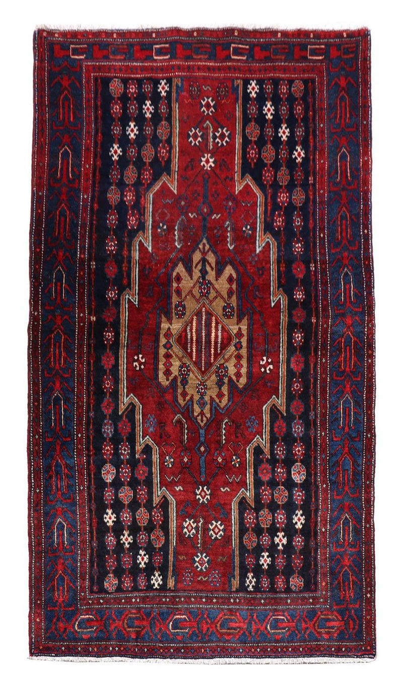 Tapis Gabbeh - Loribaft Persan - 243 x 133 cm - rouge