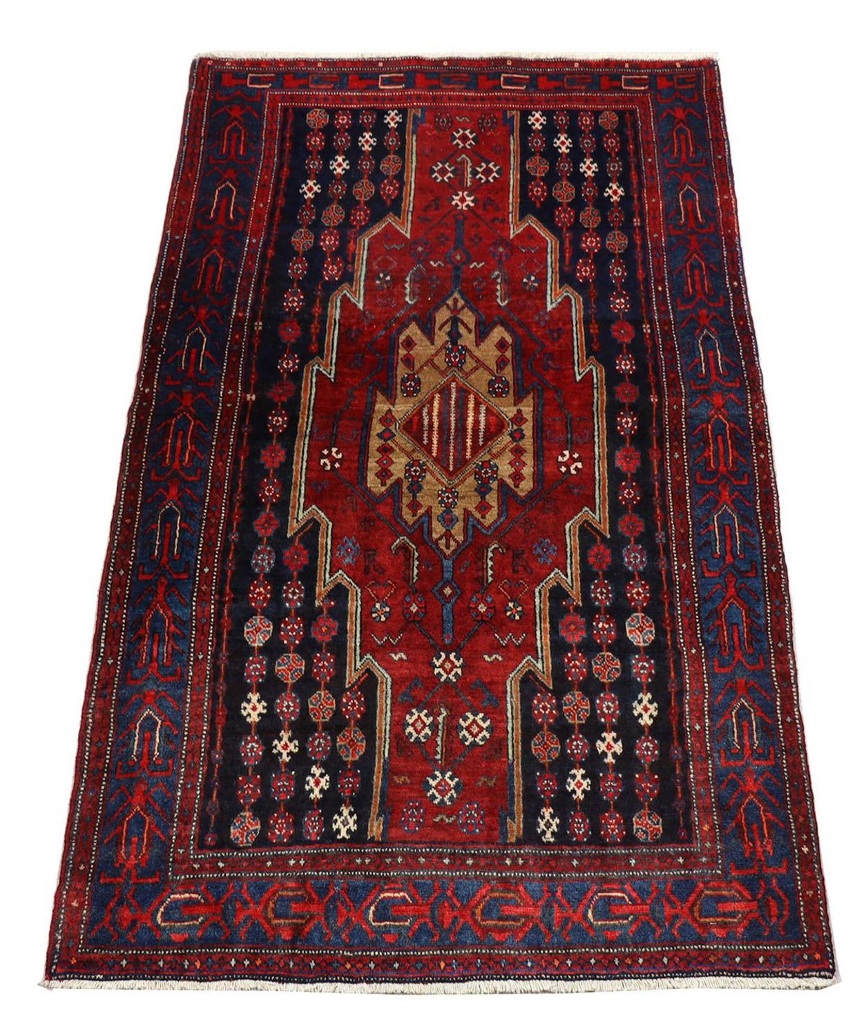 Tapis Gabbeh - Loribaft Persan - 243 x 133 cm - rouge