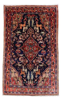 Tapis de couloir Tapis persan - Nomadic - 237 x 127 cm - bleu foncé