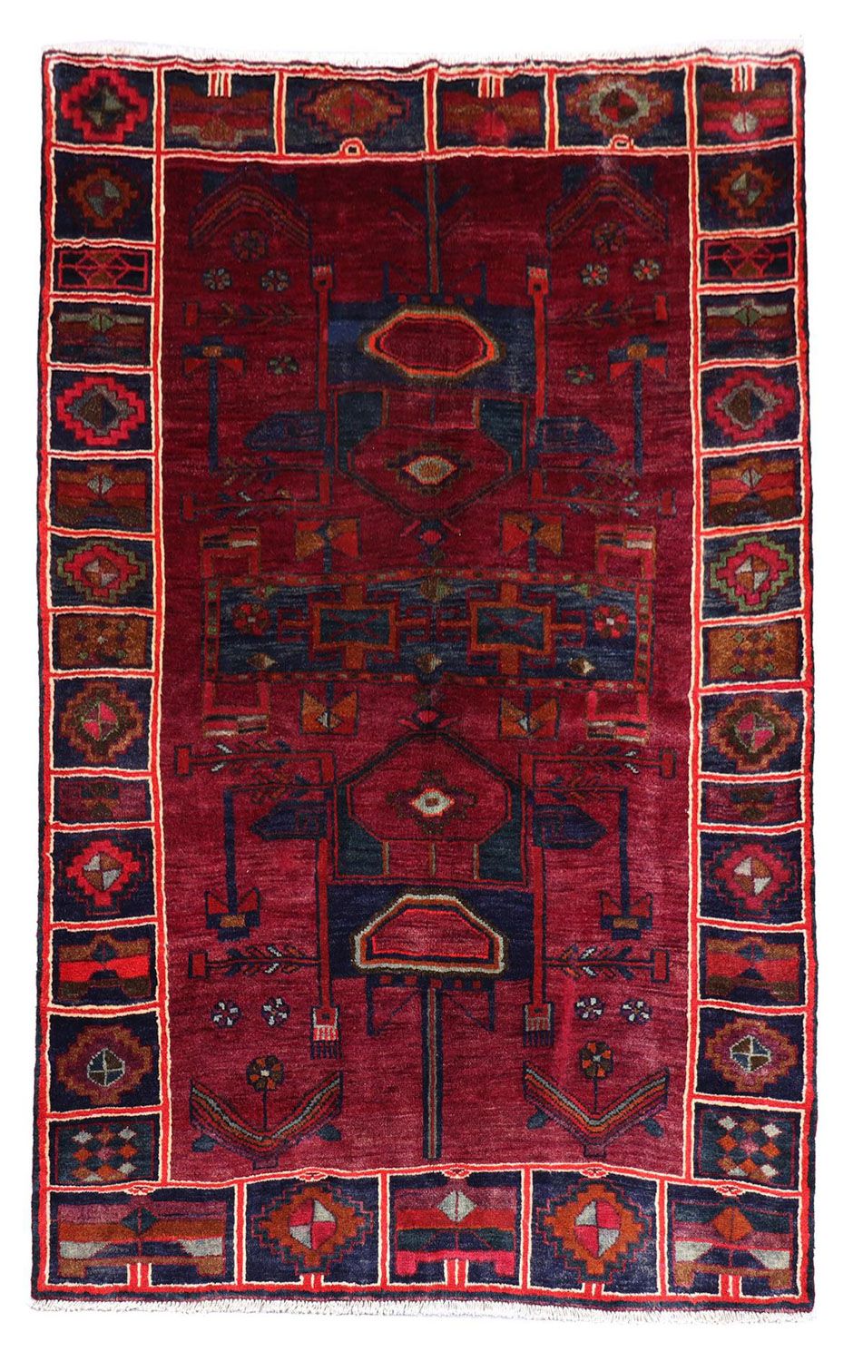Tapis Gabbeh - Loribaft Persan - 220 x 160 cm - rouge clair