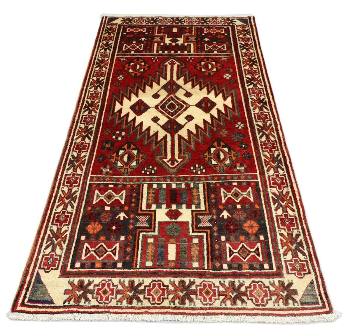 Tapis de couloir Tapis persan - Nomadic - 245 x 135 cm - rouge