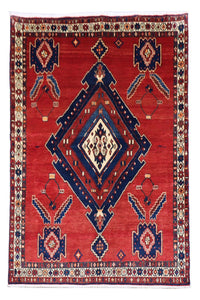 Tapis persan - Nomadic - 212 x 154 cm - rouge