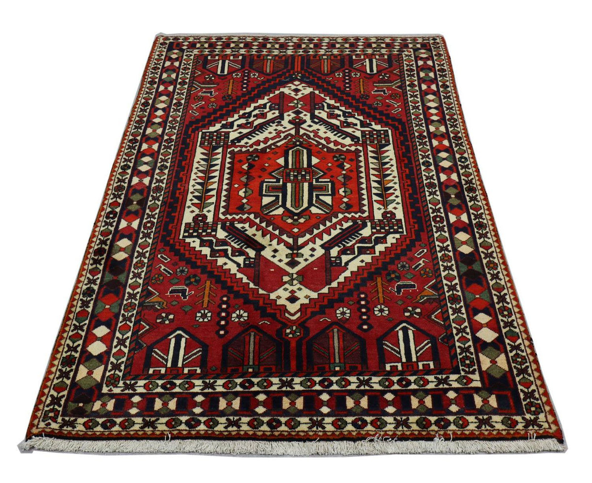 Tapis persan - Nomadic - 210 x 149 cm - rouge