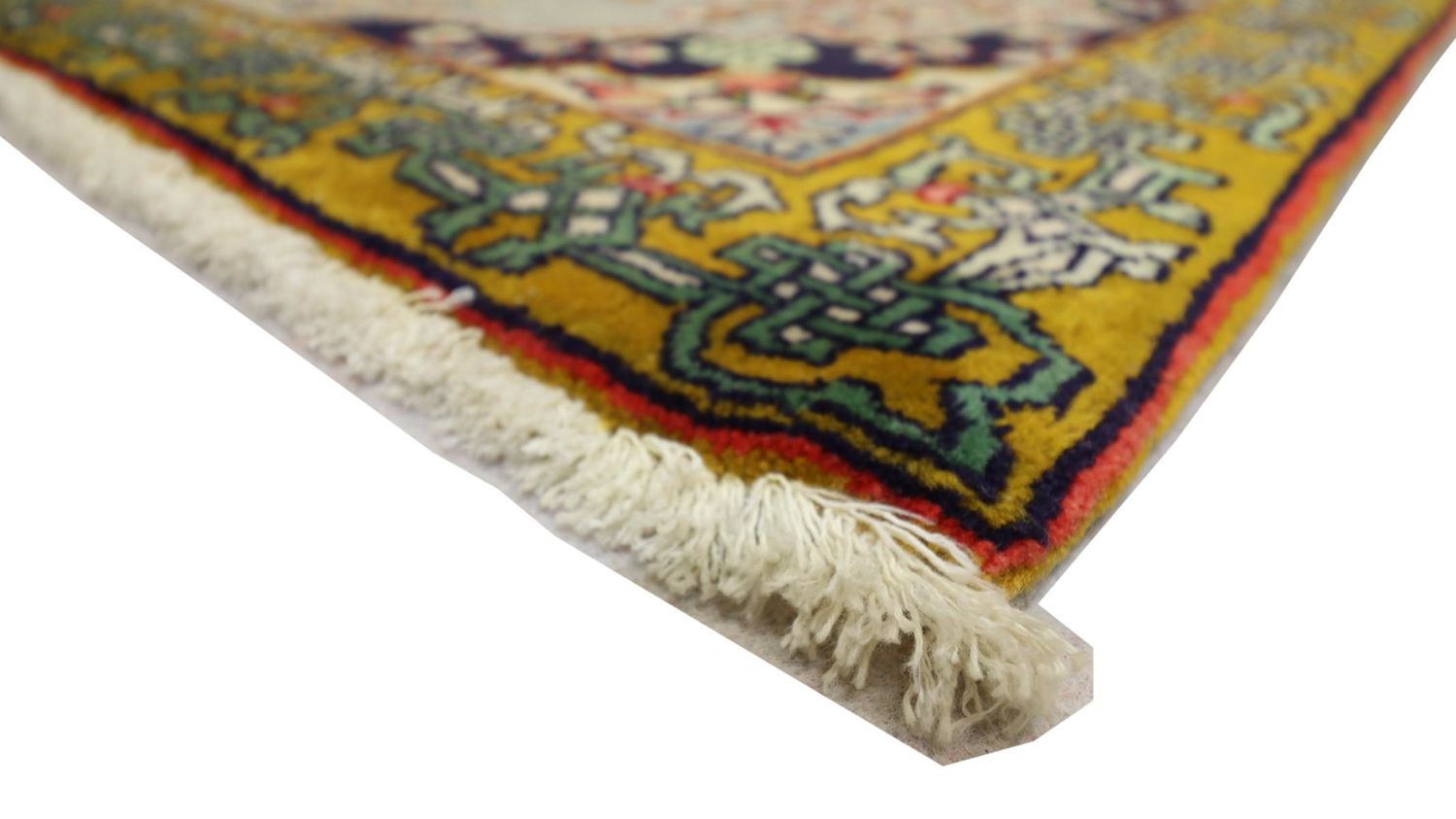 Tapis persan - Ghom carré  - 91 x 78 cm - argent