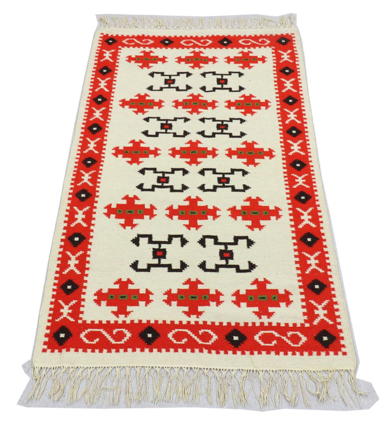 Tapis Kelim - Tendance - 160 x 100 cm - beige