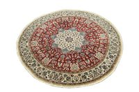 Tapis persan - Nain - Royal ronde  - 191 x 191 cm - rouge