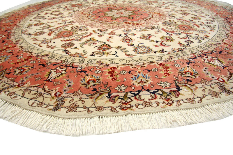 Tapis persan - Tabriz - Royal ronde  - 230 x 230 cm - beige
