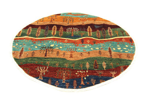 Tapis Ziegler ronde  - 172 x 170 cm - multicolore