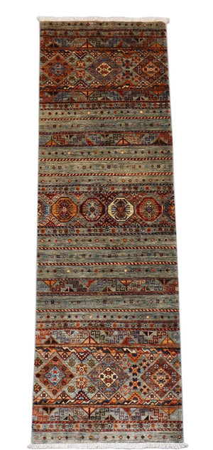 Tapis de couloir Tapis Ziegler - 256 x 85 cm - vert olive