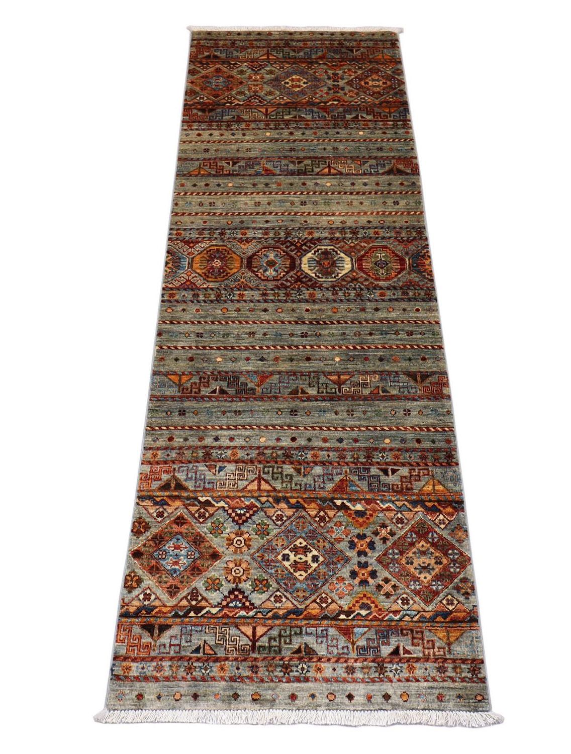 Tapis de couloir Tapis Ziegler - 256 x 85 cm - vert olive