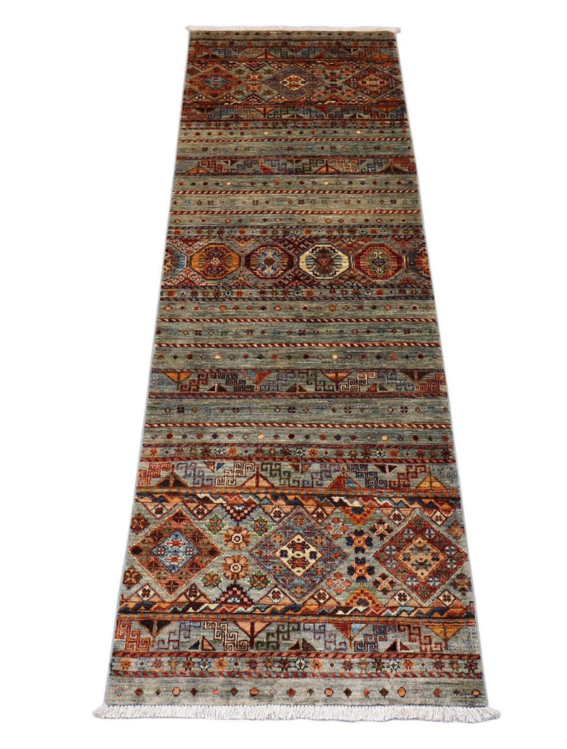 Tapis de couloir Tapis Ziegler - 256 x 85 cm - vert olive