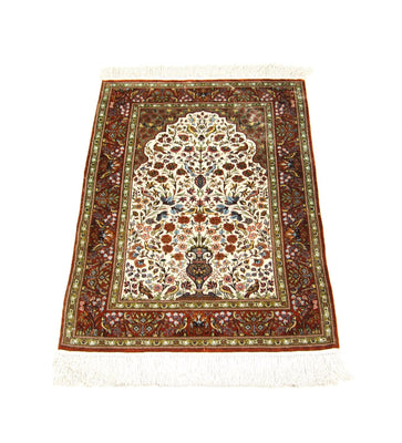Tapis en soie - Soie Hereke - Premium - 128 x 80 cm - beige