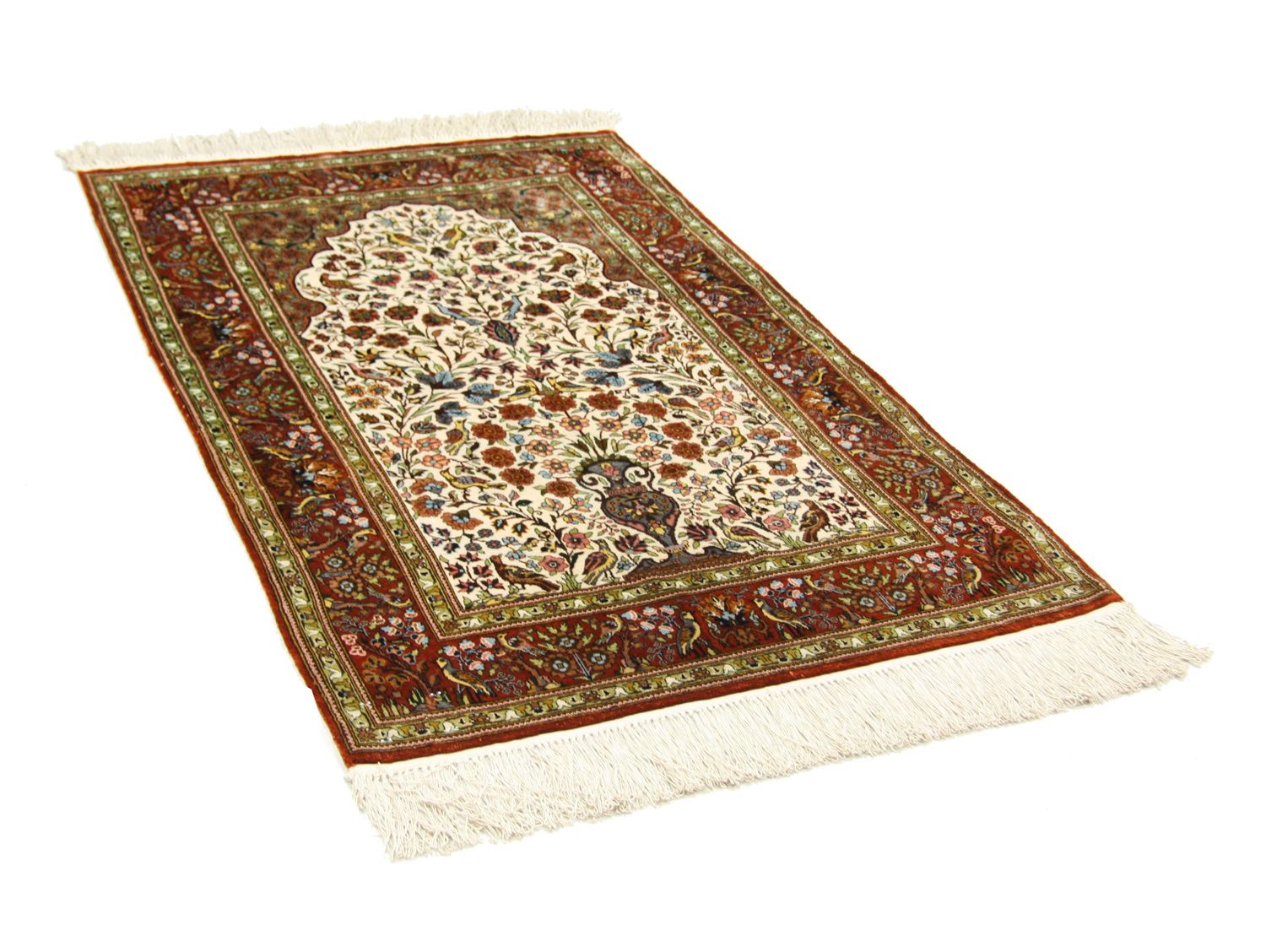 Tapis en soie - Soie Hereke - Premium - 128 x 80 cm - beige