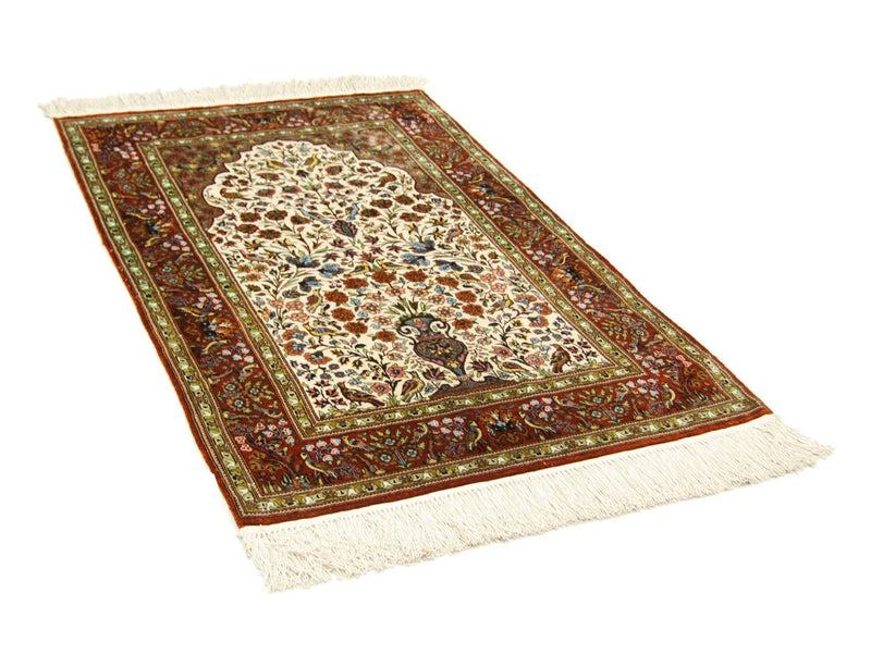 Tapis en soie - Soie Hereke - Premium - 128 x 80 cm - beige
