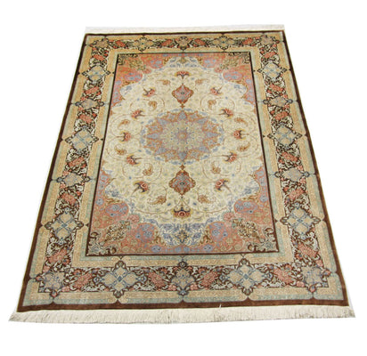 Tapis en soie - Ghom soie - Premium - 240 x 155 cm - beige