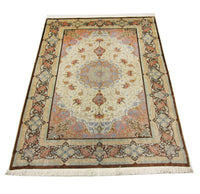 Tapis en soie - Ghom soie - Premium - 240 x 155 cm - beige