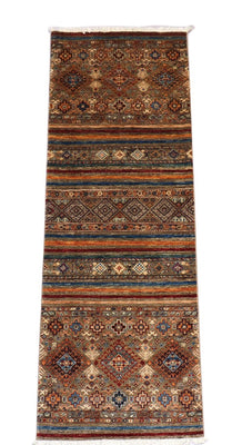 Tapis de couloir Tapis Ziegler - 258 x 88 cm - marron clair
