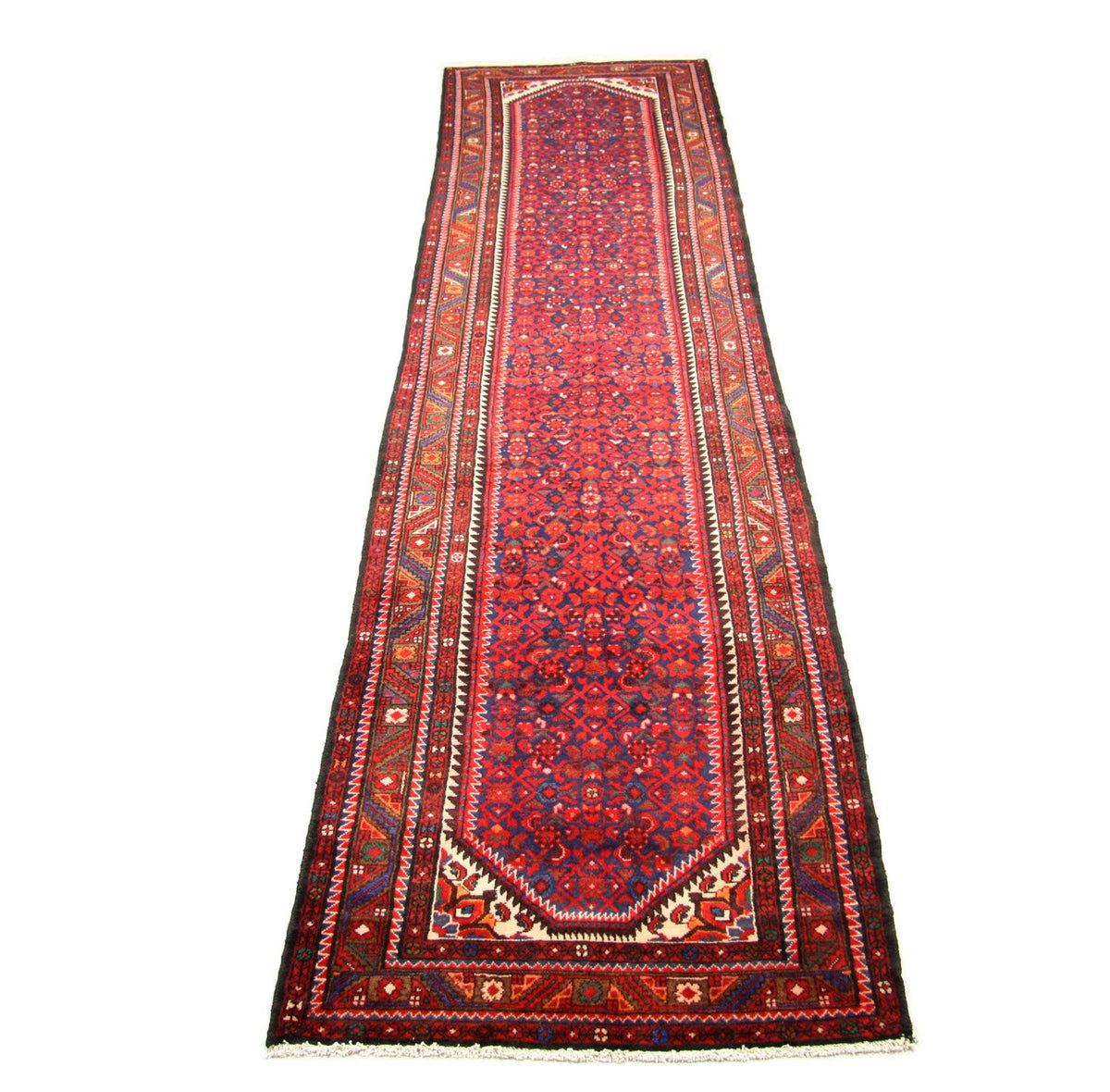 Tapis de couloir Tapis persan - Nomadic - 433 x 108 cm - rouge
