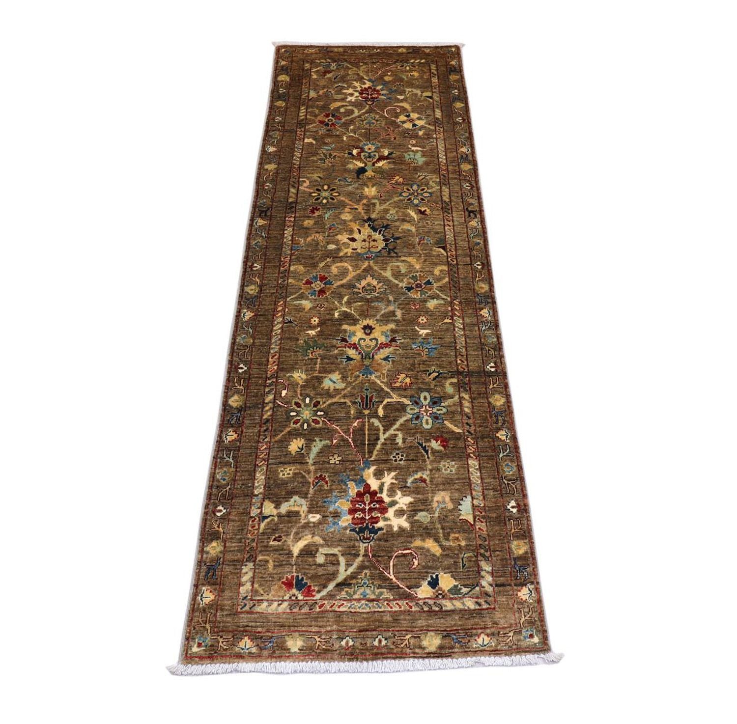 Tapis de couloir Tapis Ziegler - 242 x 79 cm - vert olive